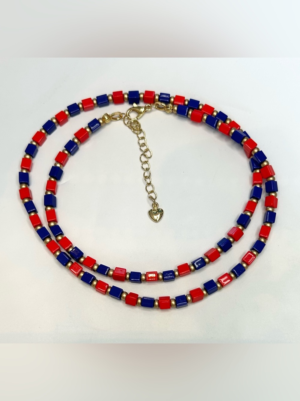 Blue & Red necklace - Picture 5 of 5